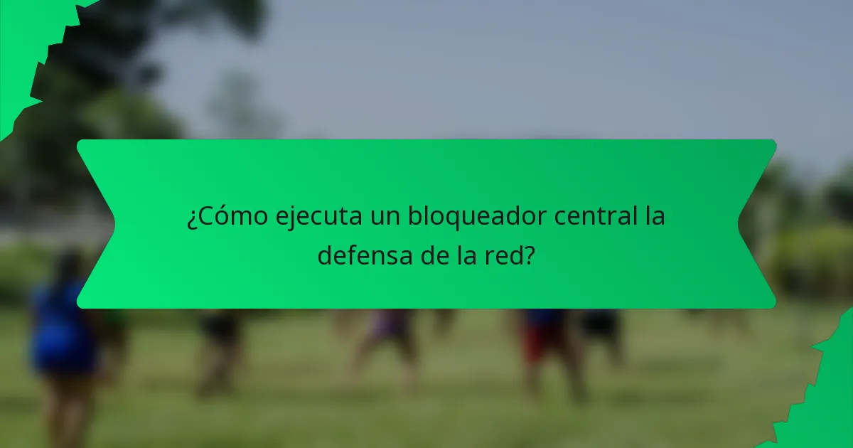 ¿Cómo ejecuta un bloqueador central la defensa de la red?